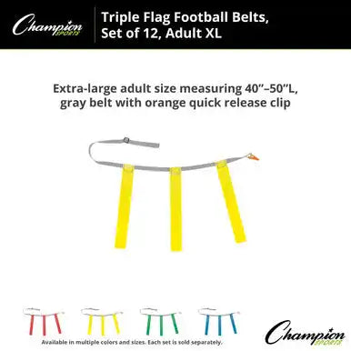 Champion Sports Tffax Triple Flag Football Adult Xl - Doz