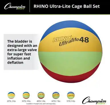 Champion Sports Ulset Rhino Ultra-lite Cage Ball - Set