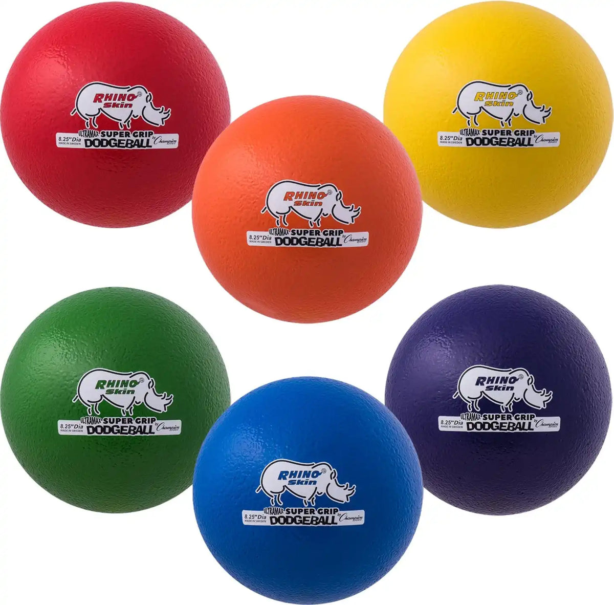 Champion Sports Urs Rhino Skin Ultra Max Dodgeball - Set - Assorted / 8.5’’ d