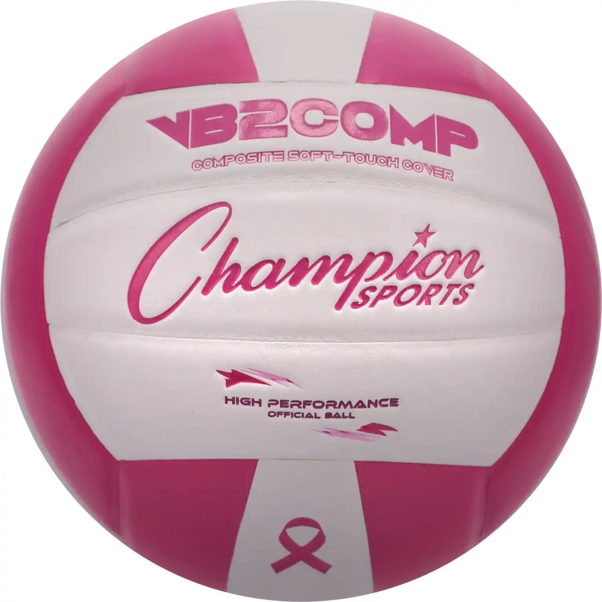 Champion Sports Vb2 Composite Volleyball - Ea - Pink / White