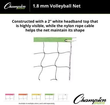 Champion Sports Vn2b Volleyball Net Color Headband - Ea