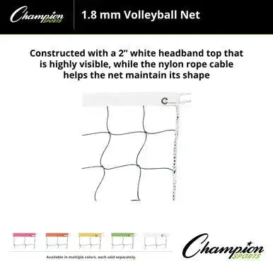 Champion Sports Vn2b Volleyball Net Color Headband - Ea