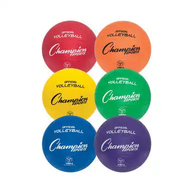 Champion Sports Vr4 Rubber Volleyball - Set - of Six Colors