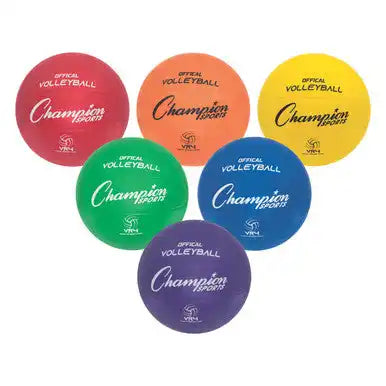 Champion Sports Vr4 Rubber Volleyball - Set - of Six Colors