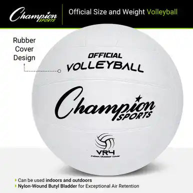 Champion Sports Vr4 Rubber Volleyball - Set - of Six Colors