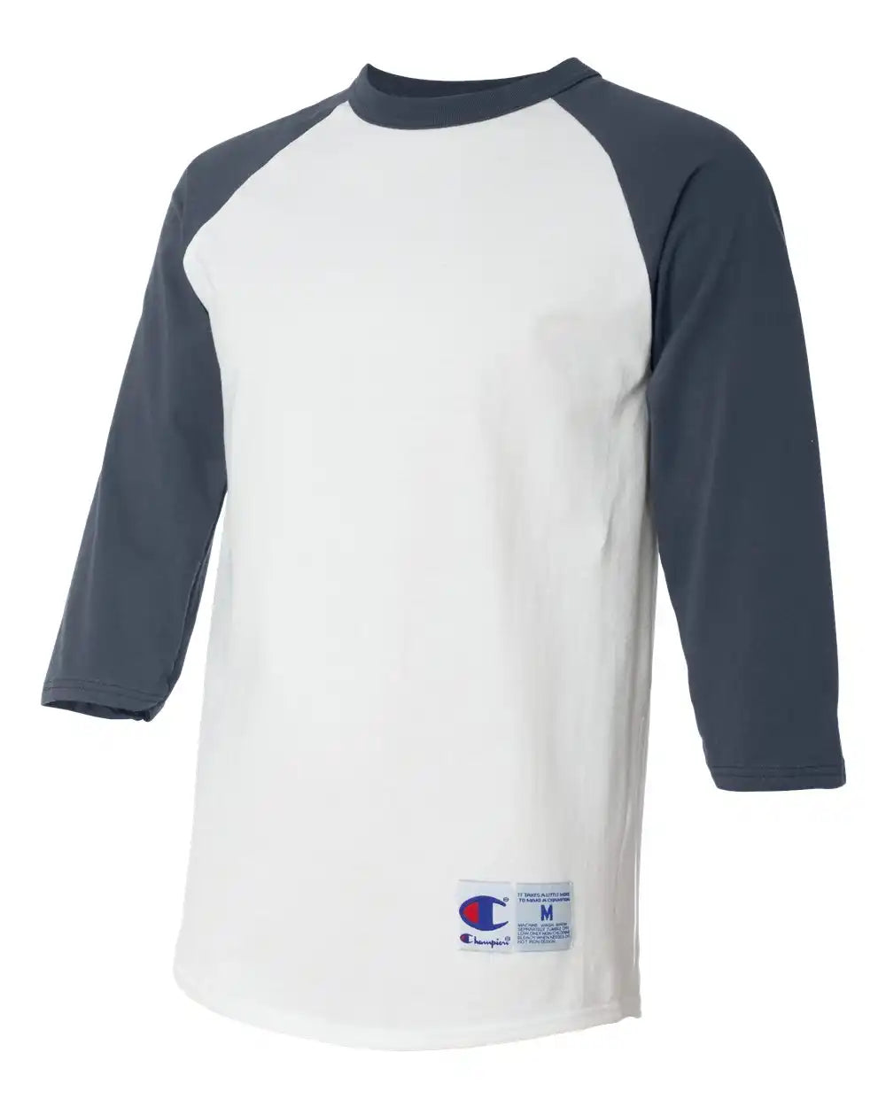 Champion T137 Raglan Sleeve Baseball T-shirt - White Navy - White/ / s
