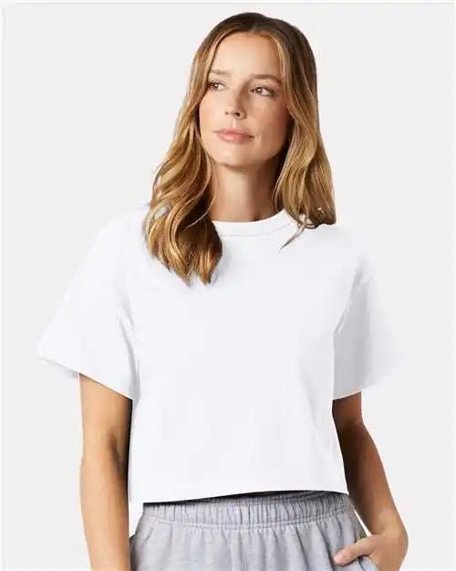 Champion T453w Women’s Heritage Jersey Crop T-shirt - White
