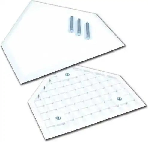 Champro B032 Waffle Bottom Home Plate with Spikes - Ea - White