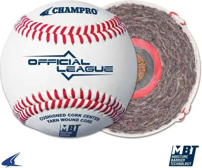 Champro Cbb-300 Official Leaguedouble Cushion Cork Corefull Grain Leather Cover