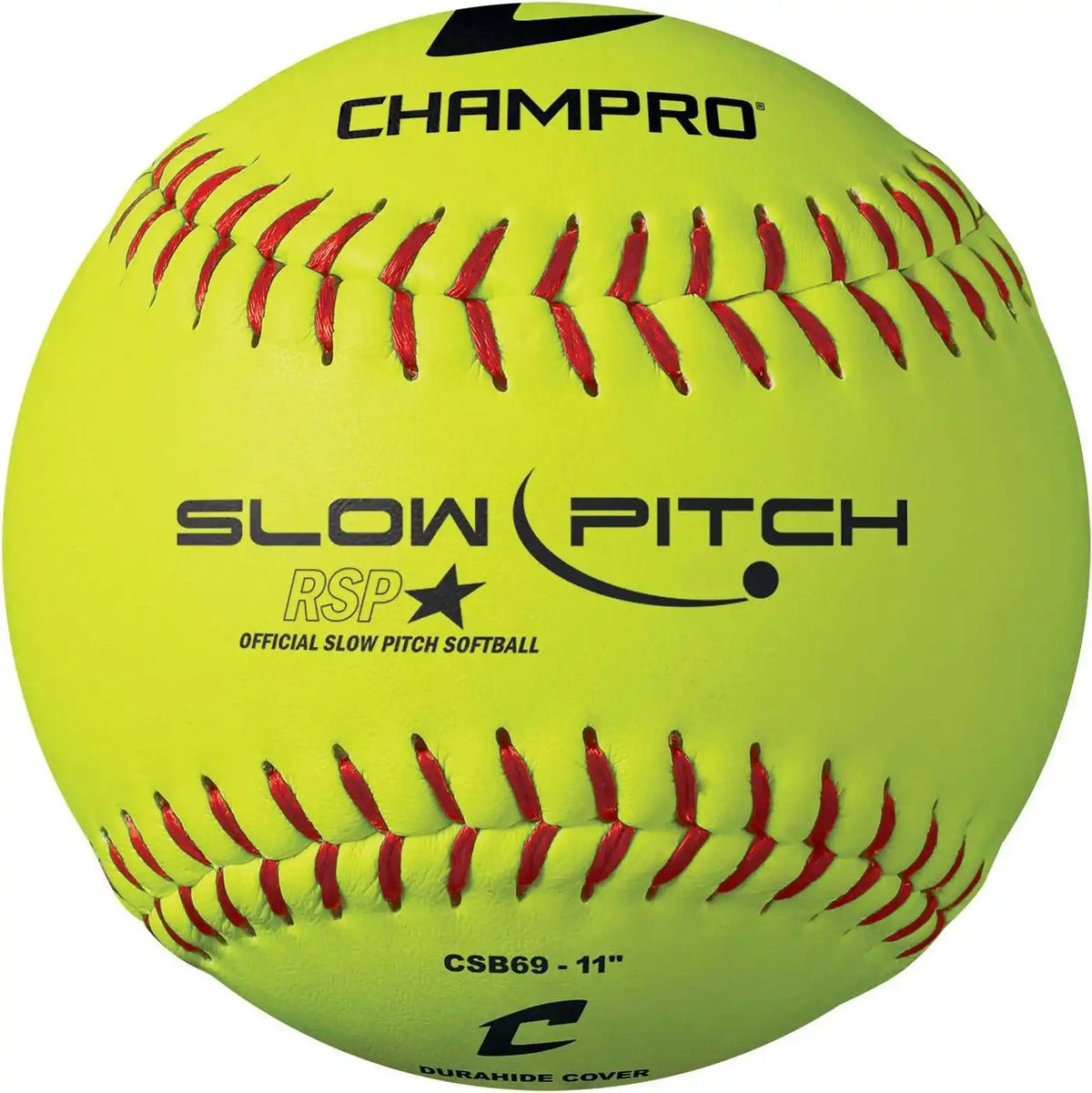 Champro Csb69 11’’ Slowpitch Practice Softball 12 Pk - Yellow