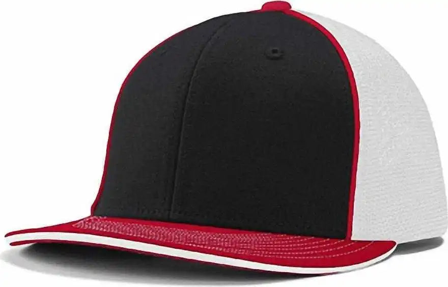 Champro Hc3 Varsity Trucker Cap - Black White Scarlet - Red / 6 5/8’’ - 7’’