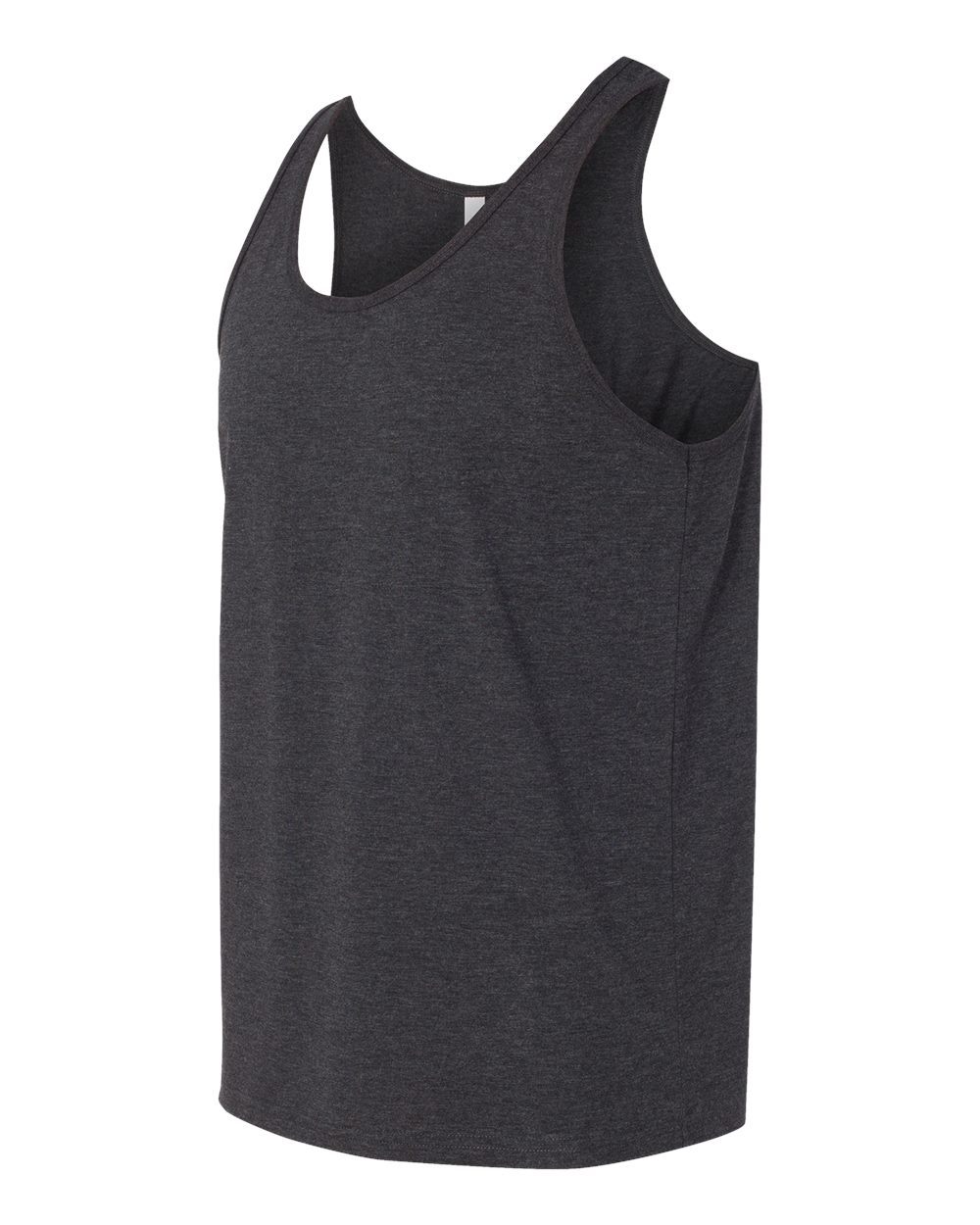 Charcoal Black Triblend/ Solid Black Triblend Jersey Tank - 3480