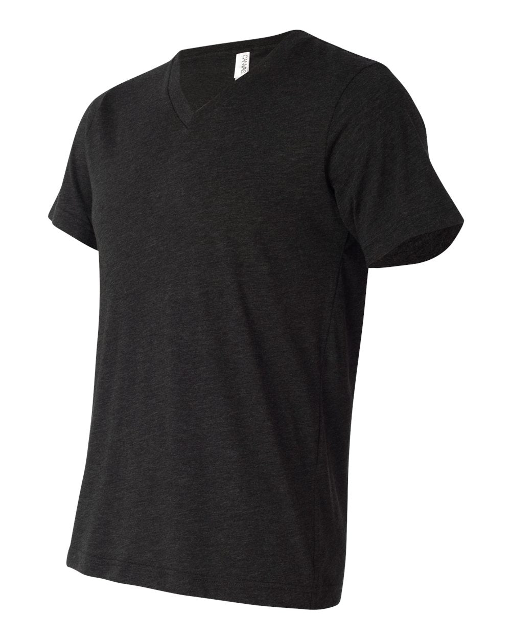 Charcoal Black Triblend Triblend V-Neck Short Sleeve Tee - 3415