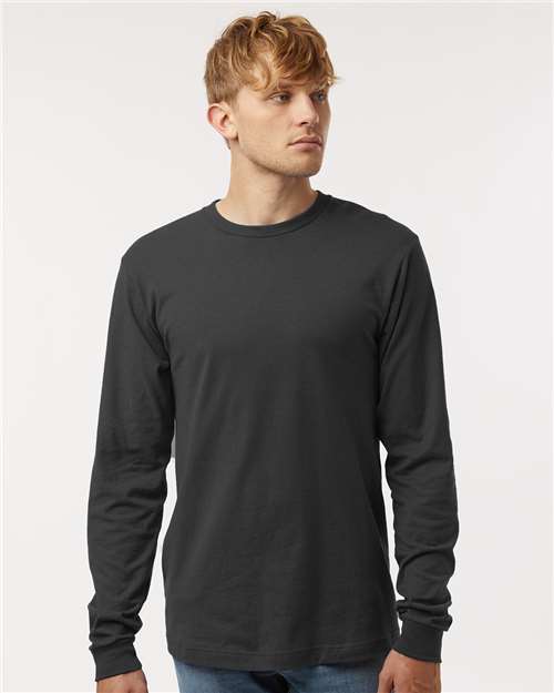 Charcoal Fine Jersey Long Sleeve T-Shirt - 202LS