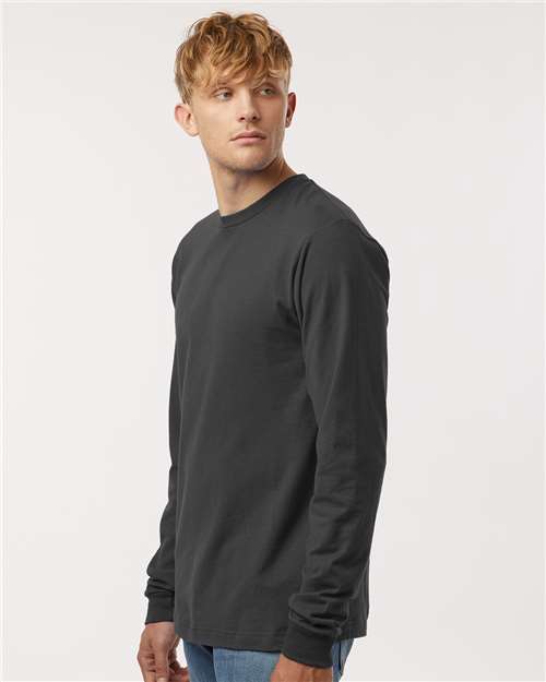 Charcoal Fine Jersey Long Sleeve T-Shirt - 202LS