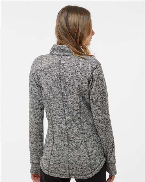 Charcoal Fleck/ Black Women's Cosmic Fleece Quarter-Zip Pullover - 8617