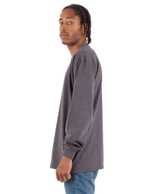 Charcoal Grey Heather Max Heavyweight Long Sleeve T-Shirt - SHMHLS