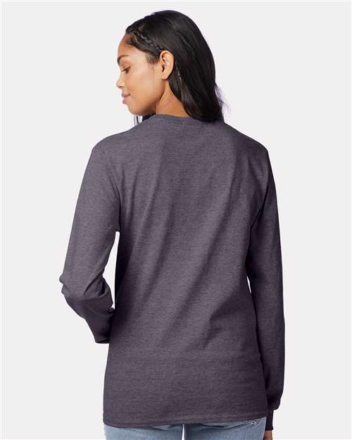 Charcoal Heather Authentic Long Sleeve T-Shirt - 5586