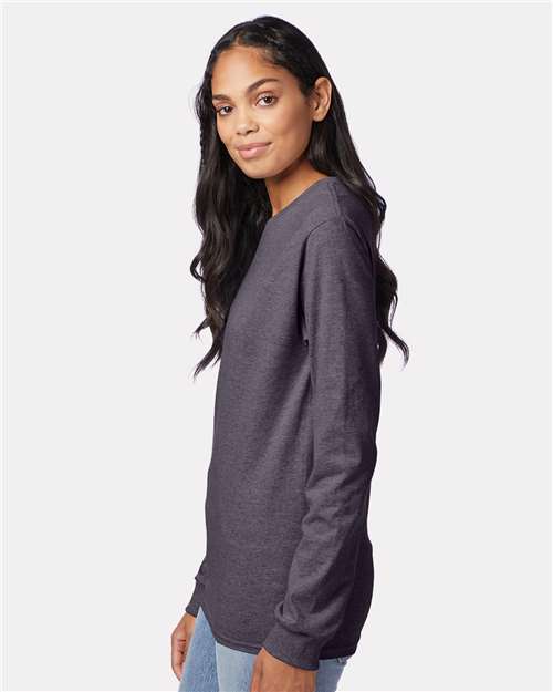 Charcoal Heather Authentic Long Sleeve T-Shirt - 5586