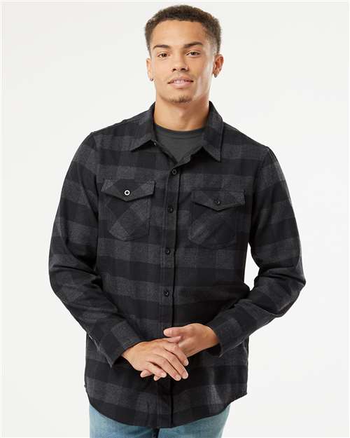 Charcoal Heather/ Black Flannel Shirt - EXP50F