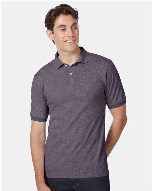 Charcoal Heather Ecosmart® Jersey Polo - 054X