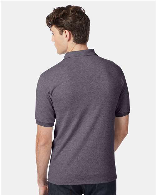 Charcoal Heather Ecosmart® Jersey Polo - 054X