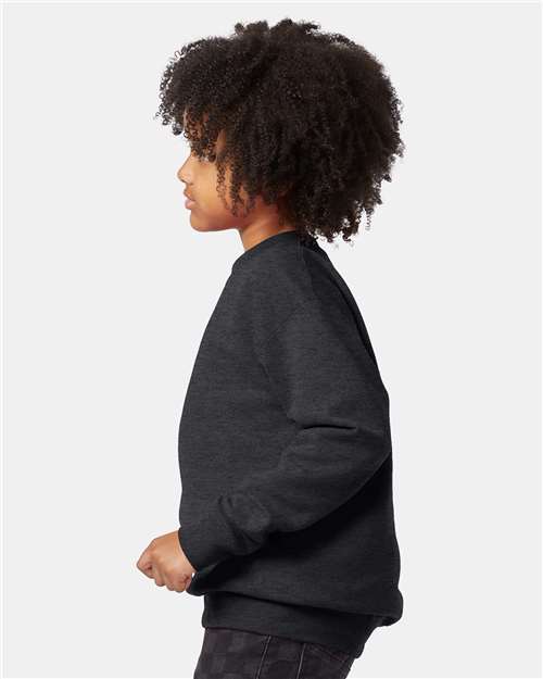 Charcoal Heather Ecosmart® Youth Crewneck Sweatshirt - P360