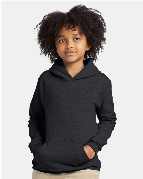 Charcoal Heather Ecosmart® Youth Hooded Sweatshirt - P473