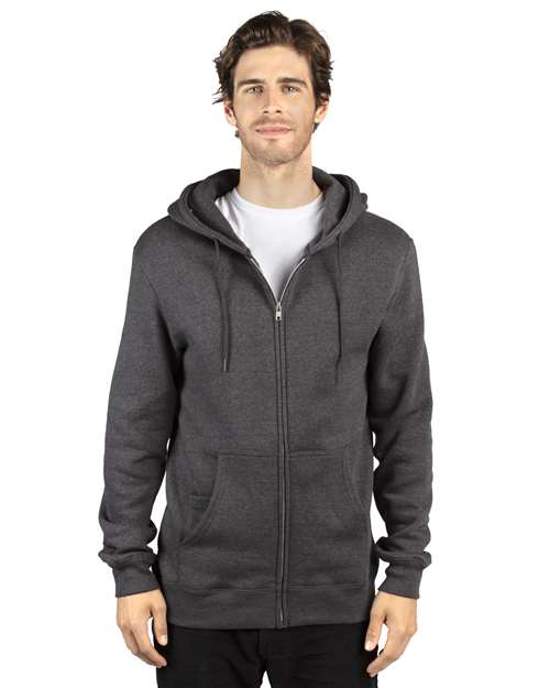 Charcoal Heather Fleece Full-Zip Hooded Sweatshirt - 320Z
