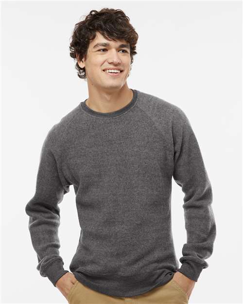 Charcoal Heather Flip Side Fleece Crewneck Sweatshirt - 8710