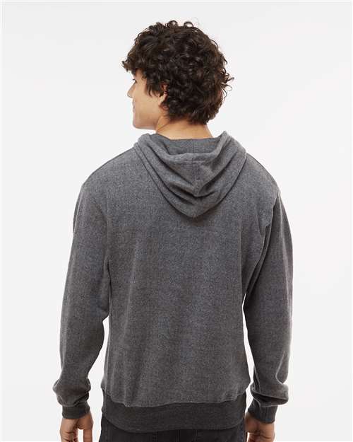 Charcoal Heather Flip Side Fleece Hooded Sweatshirt - 8709