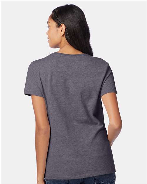 Charcoal Heather Perfect-T Women’s V-Neck T-Shirt - S04V