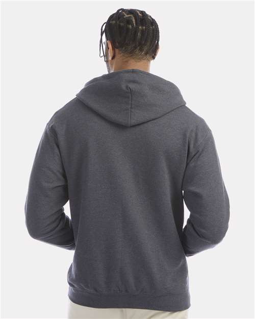 Charcoal Heather Powerblend® Full-Zip Hooded Sweatshirt - S800