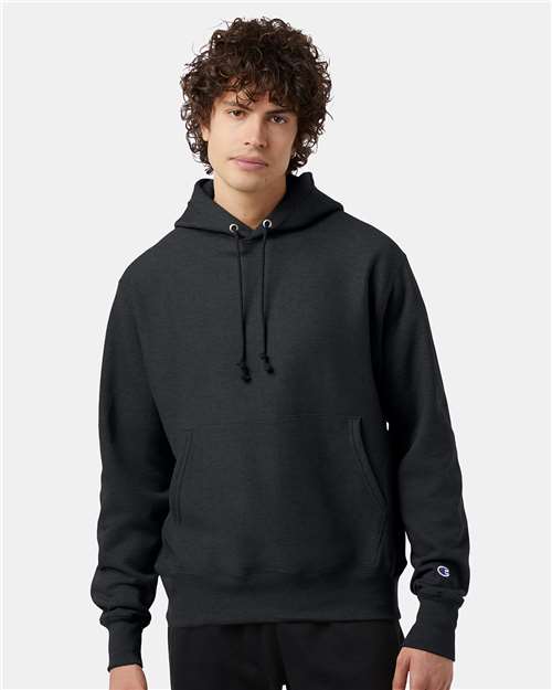 Charcoal Heather Reverse Weave® Hooded Sweatshirt - S101