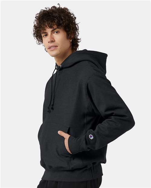 Charcoal Heather Reverse Weave® Hooded Sweatshirt - S101