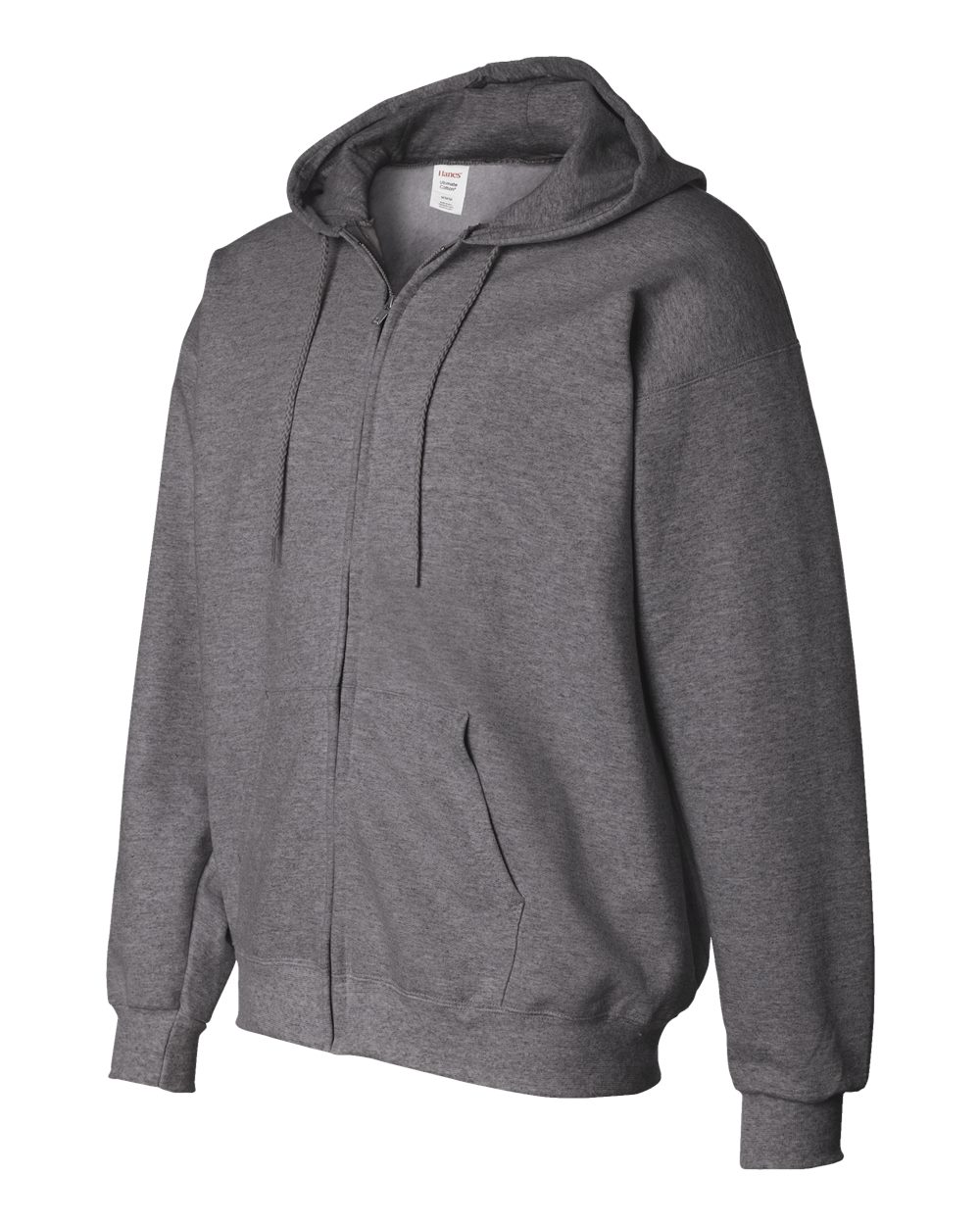 Charcoal Heather Ultimate Cotton® Full-Zip Hooded Sweatshirt - F280