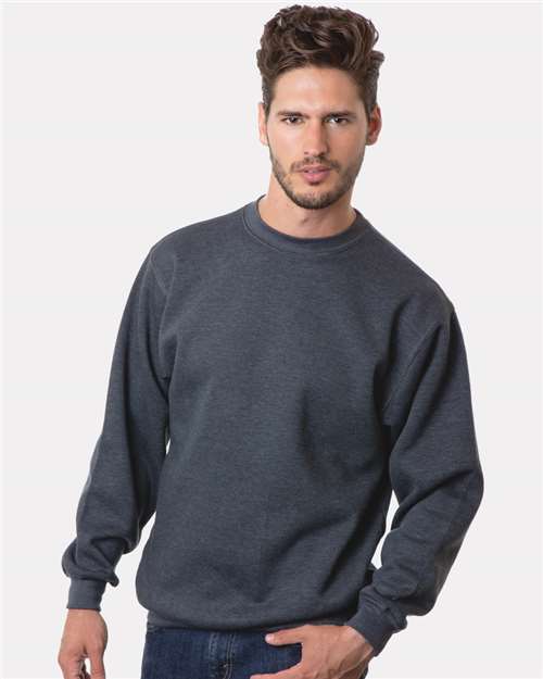 Charcoal Heather USA-Made Crewneck Sweatshirt - 1102