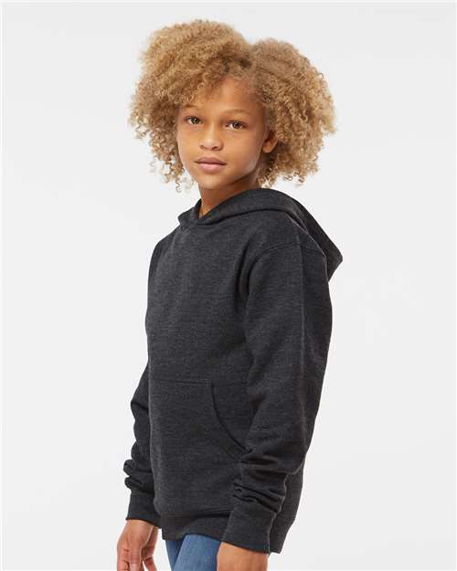 Charcoal Heather Youth Midweight Hooded Sweatshirt - SS4001Y