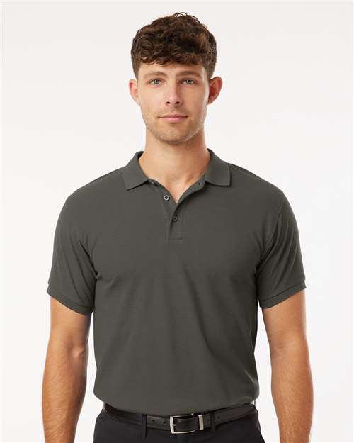 Charcoal Pique Polo - 62800
