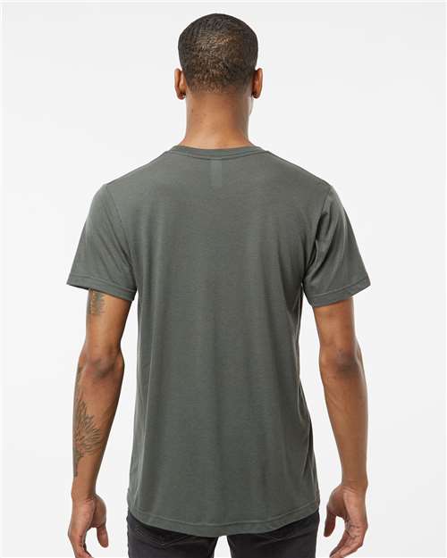 Charcoal Poly-Rich V-Neck T-Shirt - 207