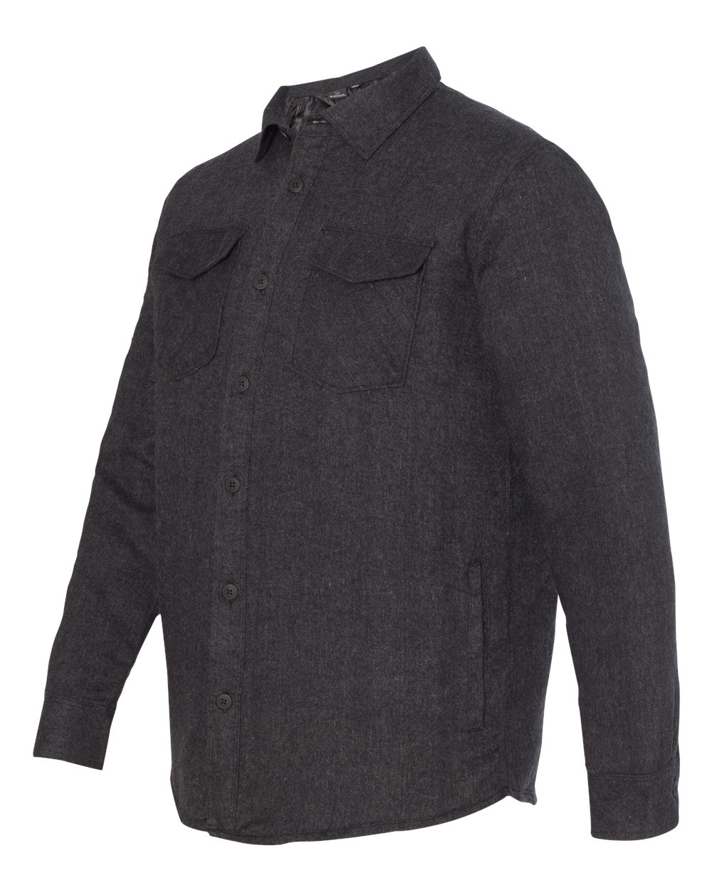 Charcoal Quilted Flannel Shirt Jacket - 8610