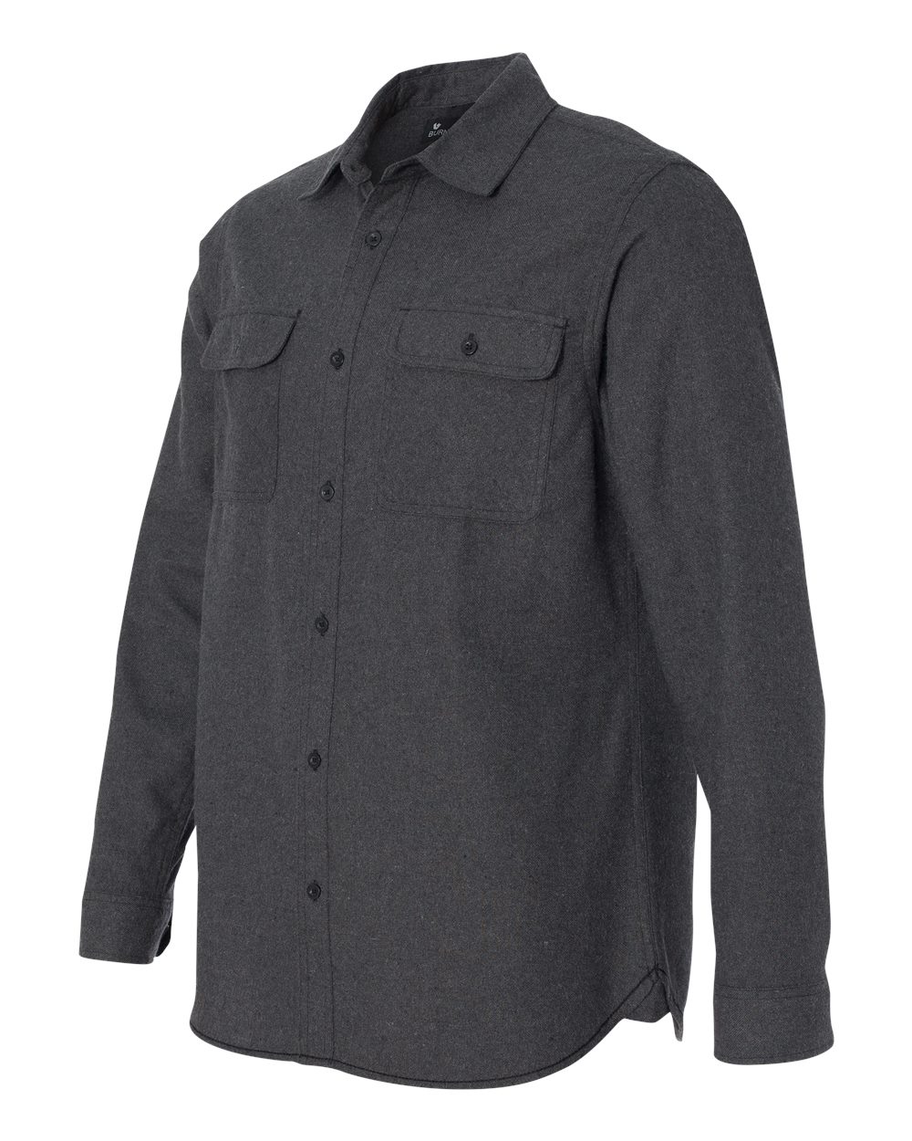 Charcoal Solid Flannel Shirt - 8200
