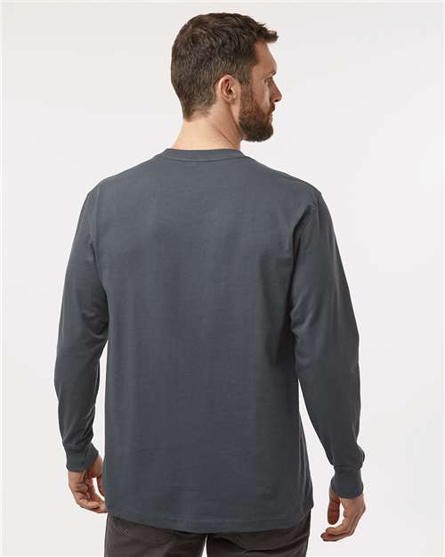 Charcoal Traditional Heavyweight Long Sleeve T-Shirt - Tall Sizes - WL50T