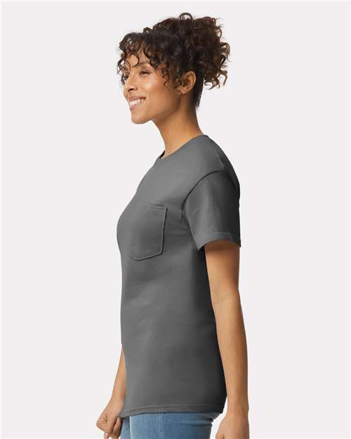 Charcoal Ultra Cotton® Pocket T-Shirt - 2300