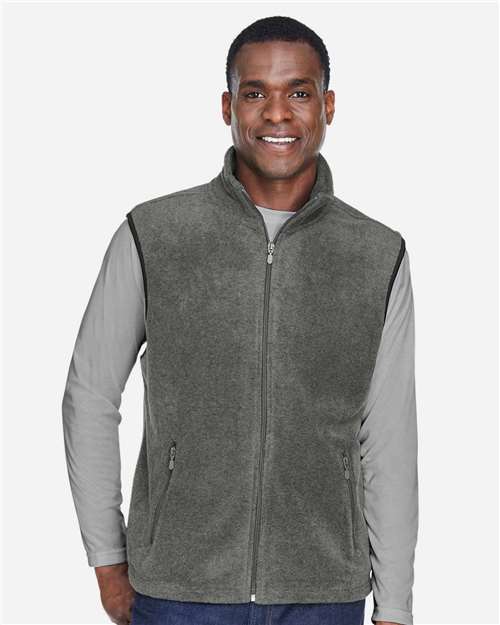 Charcoal Unisex Fleece Full-Zip Vest - M985