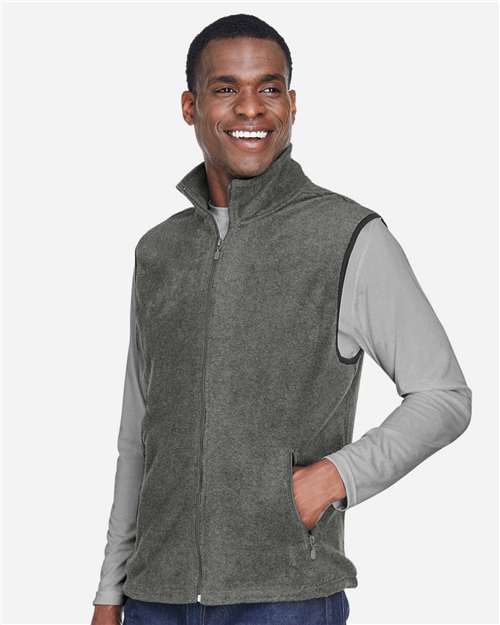Charcoal Unisex Fleece Full-Zip Vest - M985