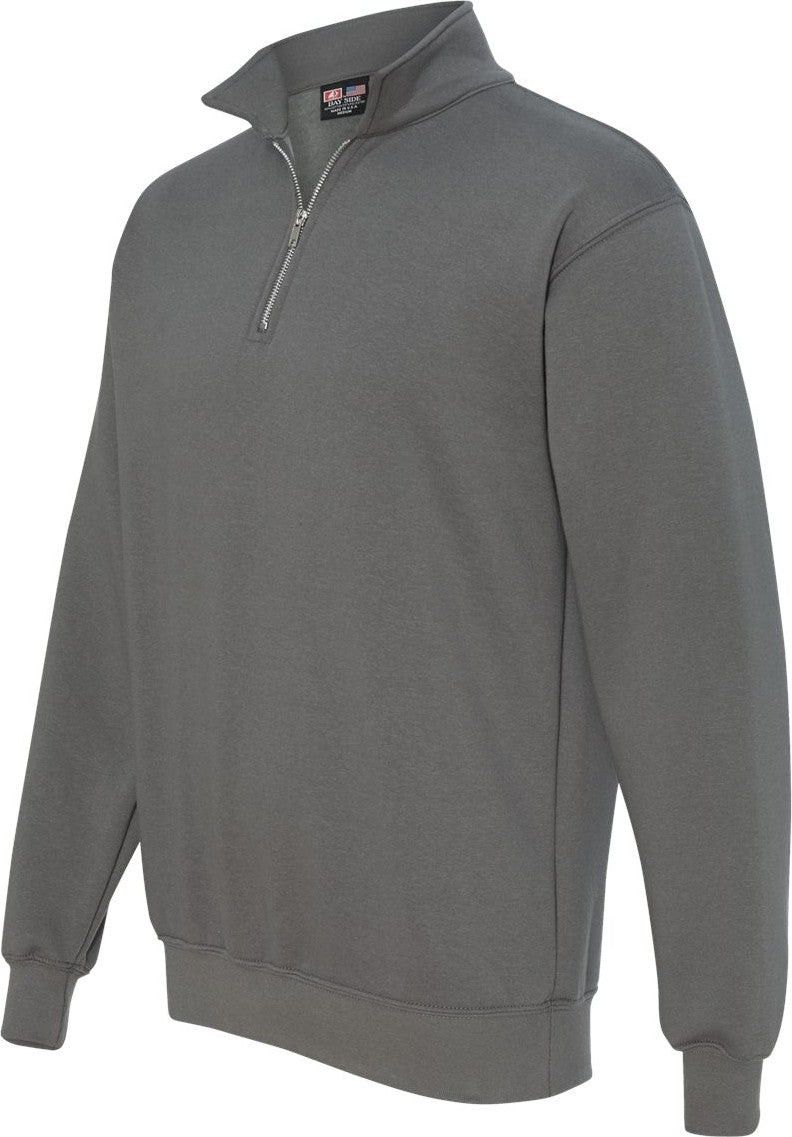 Charcoal USA-Made Quarter-Zip Pullover Sweatshirt - 920