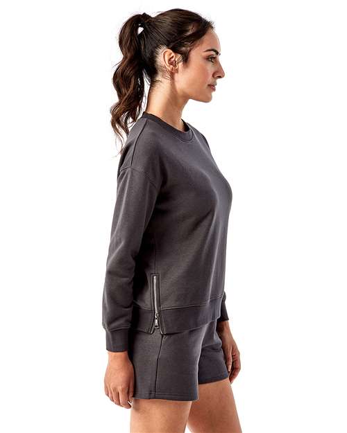 Charcoal Women's Billie Side-Zip Sweatshirt - TD600