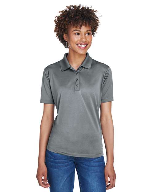 Charcoal Women's Cool & Dry 8-Star Elite Performance Interlock Polo - 8610L