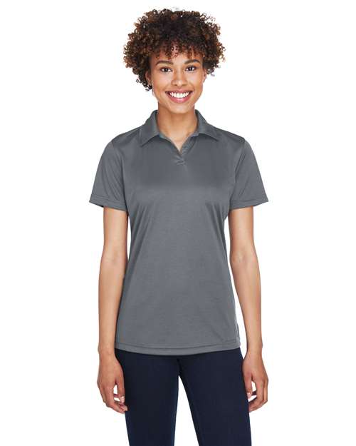 Charcoal Women's Cool & Dry Sport Performance Interlock Polo - 8425L